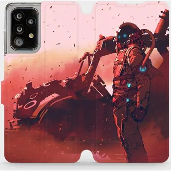 Pouzdro na mobilní telefon Flipové pouzdro Mobiwear - Samsung Galaxy A52 5G / A52s 5G - MA09S Průzkumník s červeným vozítkem (Knížkové flip pouzdro, obal, kryt na mobil Samsung Galaxy A52 5G / A52s 5G - MA09S Průzkumník s červeným vozítkem, materiál Umělá kůže + TPU - ochrana 360°,