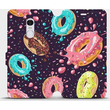 Pouzdro na mobilní telefon Flipové pouzdro Mobiwear - Xiaomi Redmi Note 4 Global - VP19S Donutky (Knížkové flip pouzdro, obal, kryt na mobil Xiaomi Redmi Note 4 Global - VP19S Donutky, materiál Umělá kůže + TPU - ochrana 360°, stojánek, silikonová vanička, magnetické zavírání)
