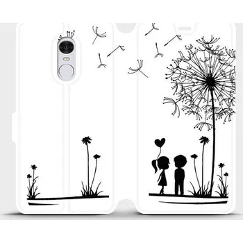 Pouzdro na mobilní telefon Flipové pouzdro Mobiwear - Xiaomi Redmi Note 4 Global - MH16P Dvojice s pampeliškou (Knížkové flip pouzdro, obal, kryt na mobil Xiaomi Redmi Note 4 Global - MH16P Dvojice s pampeliškou, materiál Umělá kůže + TPU - ochrana 360°, stojánek, silikonová vaničk