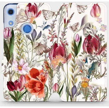 Pouzdro na mobilní telefon Flipové pouzdro Mobiwear - Huawei Y6S / Honor 8A - MP01S Rozkvetlá louka (Knížkové flip pouzdro, obal, kryt na mobil Huawei Y6S / Honor 8A - MP01S Rozkvetlá louka, materiál Umělá kůže + TPU - ochrana 360°, stojánek, silikonová vanička, magnetické zavírání