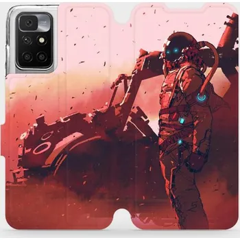 Pouzdro na mobilní telefon Flipové pouzdro Mobiwear - Xiaomi Redmi 10 - MA09S Průzkumník s červeným vozítkem (Knížkové flip pouzdro, obal, kryt na mobil Xiaomi Redmi 10 - MA09S Průzkumník s červeným vozítkem, materiál Umělá kůže + TPU - ochrana 360°, stojánek, silikonová vanička,)