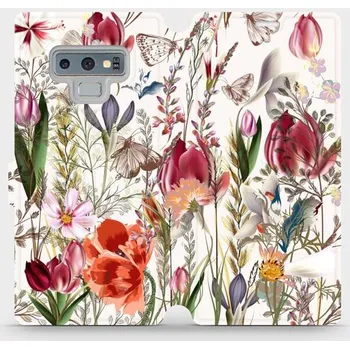 Pouzdro na mobilní telefon Flipové pouzdro Mobiwear - Samsung Galaxy Note 9 - MP01S Rozkvetlá louka (Knížkové flip pouzdro, obal, kryt na mobil Samsung Galaxy Note 9 - MP01S Rozkvetlá louka, materiál Umělá kůže + TPU - ochrana 360°, stojánek, silikonová vanička, magnetické zavírání