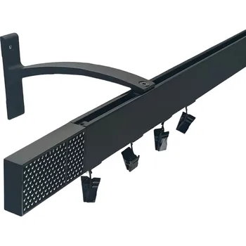 Garnýž Kovovégarnýže.cz Garnýže Square line elegance palermo černá matná Varianta jednořadá nebo dvouřadá: Dvouřadá, Délka: 151-200cm, Uchycení látky: nacvakávací jezdec s háčkem