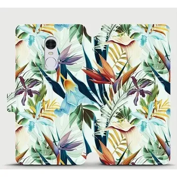 Pouzdro na mobilní telefon Flipové pouzdro Mobiwear - Xiaomi Redmi Note 4 Global - M071P Flóra (Knížkové flip pouzdro, obal, kryt na mobil Xiaomi Redmi Note 4 Global - M071P Flóra, materiál Umělá kůže + TPU - ochrana 360°, stojánek, silikonová vanička, magnetické zavírání)