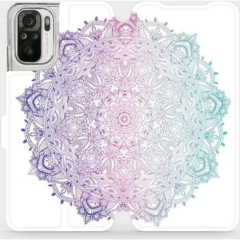 Pouzdro na mobilní telefon Flipové pouzdro Mobiwear - Xiaomi Redmi Note 10S - M008S Mandala (Knížkové flip pouzdro, obal, kryt na mobil Xiaomi Redmi Note 10S - M008S Mandala, materiál Umělá kůže + TPU - ochrana 360°, stojánek, silikonová vanička, magnetické zavírání)