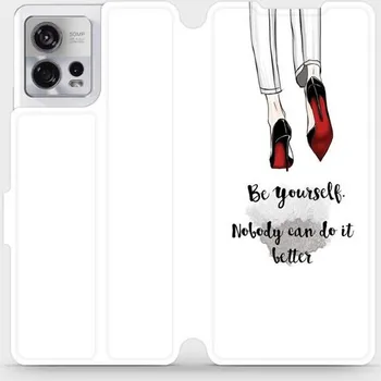 Pouzdro na mobilní telefon Flipové pouzdro Mobiwear - Motorola Edge 30 Fusion - M046P Be yourself (Knížkové flip pouzdro, obal, kryt na mobil Motorola Edge 30 Fusion - M046P Be yourself, materiál Umělá kůže + TPU - ochrana 360°, stojánek, silikonová vanička, magnetické zavírání)