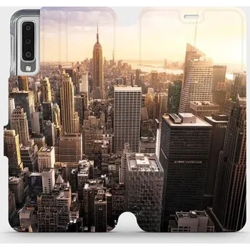 Pouzdro na mobilní telefon Flipové pouzdro Mobiwear - Samsung Galaxy A7 2018 - M138P New York (Knížkové flip pouzdro, obal, kryt na mobil Samsung Galaxy A7 2018 - M138P New York, materiál Umělá kůže + TPU - ochrana 360°, stojánek, silikonová vanička, magnetické zavírání)