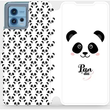 Pouzdro na mobilní telefon Flipové pouzdro Mobiwear - Motorola Moto G72 - M030P Panda Amálka (Knížkové flip pouzdro, obal, kryt na mobil Motorola Moto G72 - M030P Panda Amálka, materiál Umělá kůže + TPU - ochrana 360°, stojánek, silikonová vanička, magnetické zavírání)