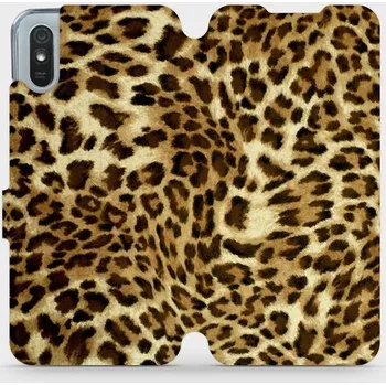 Pouzdro na mobilní telefon Flipové pouzdro Mobiwear - Xiaomi Redmi 9A / 9AT - VA33P Leopardí vzor (Knížkové flip pouzdro, obal, kryt na mobil Xiaomi Redmi 9A / 9AT - VA33P Leopardí vzor, materiál Umělá kůže + TPU - ochrana 360°, stojánek, silikonová vanička, magnetické zavírání)