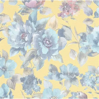 Tapeta Vliesové tapety na zeď květy na žlutém podkladu 10250-03