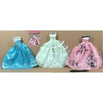 Doplněk pro panenku šaty plesové pro panenku 21 druhů - mix, 26cm