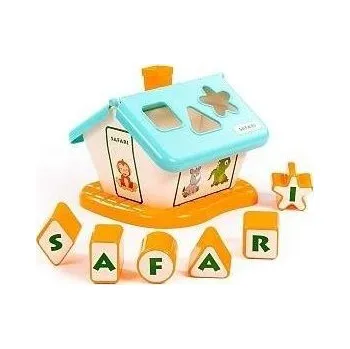 ostatní stavebnice Vkládačka domeček safari (tyrkysový) /+1/ ****