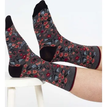 Pánské ponožky Bambusové ponožky Scattered Flower grey 41-46, Thought Fashion UK