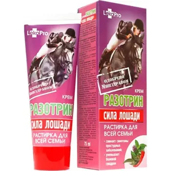 KOŇSKÁ SÍLA krém RAZOTRIN - na bolesti v krku, nachlazení - 75 ml - LekoPro