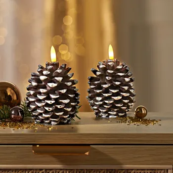 Svíčka 3Pagen LED svíčka Šiška Průměr 8 cm, výška 8,5 cm