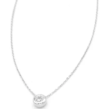 Řetízek B&B Goldinvestic Řetízek z bílého zlata, s kulatým zirkonem 1,45g bílá 42 cm