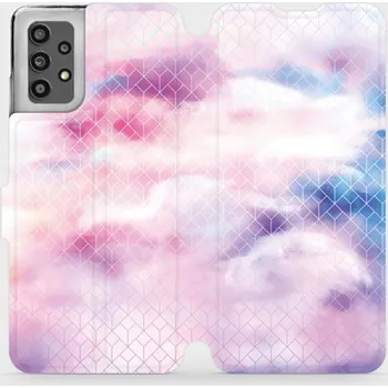 Pouzdro na mobilní telefon Flipové pouzdro Mobiwear - Samsung Galaxy A32 LTE - MR02S Vodovkové obrazce (Knížkové flip pouzdro, obal, kryt na mobil Samsung Galaxy A32 LTE - MR02S Vodovkové obrazce, materiál Umělá kůže + TPU - ochrana 360°, stojánek, silikonová vanička, magnetické)