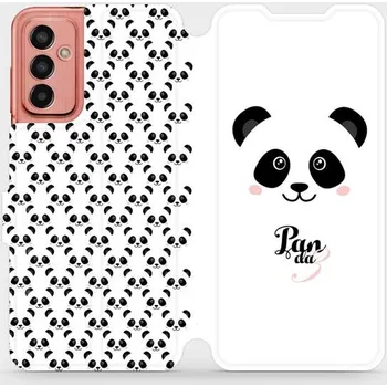 Pouzdro na mobilní telefon Flipové pouzdro Mobiwear - Samsung Galaxy M13 - M030P Panda Amálka (Knížkové flip pouzdro, obal, kryt na mobil Samsung Galaxy M13 - M030P Panda Amálka, materiál Umělá kůže + TPU - ochrana 360°, stojánek, silikonová vanička, magnetické zavírání)