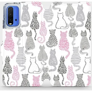 Pouzdro na mobilní telefon Flipové pouzdro Mobiwear - Xiaomi Redmi 9T - MX01S Kočičí zádíčka (Knížkové flip pouzdro, obal, kryt na mobil Xiaomi Redmi 9T - MX01S Kočičí zádíčka, materiál Umělá kůže + TPU - ochrana 360°, stojánek, silikonová vanička, magnetické zavírání)