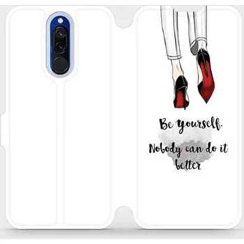 Pouzdro na mobilní telefon Flipové pouzdro Mobiwear - Xiaomi Redmi 8 - M046P Be yourself (Knížkové flip pouzdro, obal, kryt na mobil Xiaomi Redmi 8 - M046P Be yourself, materiál Umělá kůže + TPU - ochrana 360°, stojánek, silikonová vanička, magnetické zavírání)