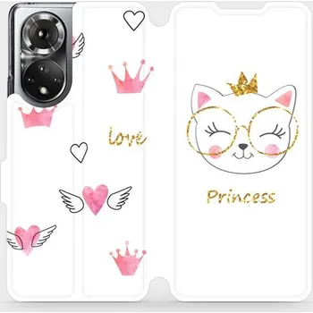 Pouzdro na mobilní telefon Flipové pouzdro Mobiwear - Honor 50 - MH03S Kočička princess (Knížkové flip pouzdro, obal, kryt na mobil Honor 50 - MH03S Kočička princess, materiál Umělá kůže + TPU - ochrana 360°, stojánek, silikonová vanička, magnetické zavírání)