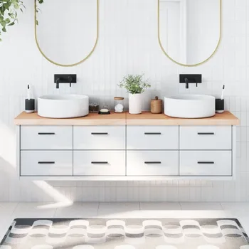 Stolová deska OMAXI Koupelnová deska 180x60x(2-6) cm neošetřené masivní dřevo 832476