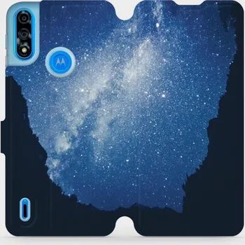 Pouzdro na mobilní telefon Flipové pouzdro Mobiwear - Motorola Moto E7 Power - M146P Galaxie (Knížkové flip pouzdro, obal, kryt na mobil Motorola Moto E7 Power - M146P Galaxie, materiál Umělá kůže + TPU - ochrana 360°, stojánek, silikonová vanička, magnetické zavírání)