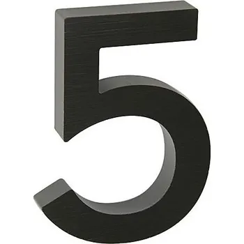 VÝPRODEJ Domovní číslo RICHTER 3D (černá matná) - 5, 5, RICHTER Černá matná