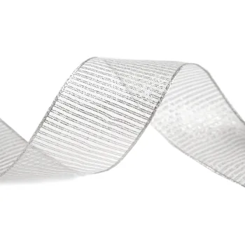 Stuha Stuha s lurexem a drátem šíře 40 mm