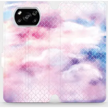 Pouzdro na mobilní telefon Flipové pouzdro Mobiwear - Xiaomi POCO X3 NFC - MR02S Vodovkové obrazce (Knížkové flip pouzdro, obal, kryt na mobil Xiaomi POCO X3 NFC - MR02S Vodovkové obrazce, materiál Umělá kůže + TPU - ochrana 360°, stojánek, silikonová vanička, magnetické zavírání)