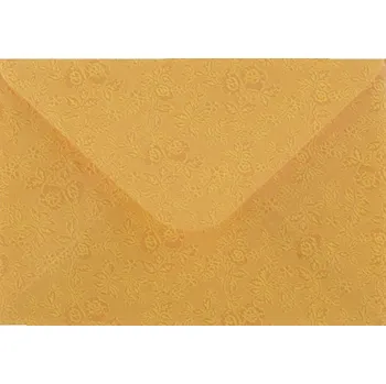 Obálka Obálka C6 112x158 mm metal.s ražbou, Zlatá