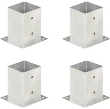 Plot OMAXI Patka na sloupek 4 ks pozinkovaný kov 101 mm 833729