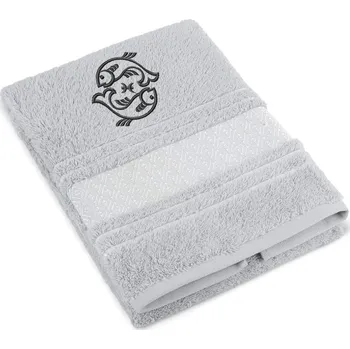 Ručník Bellatex Froté ručník mozaika se znamením RYBY Šedá
