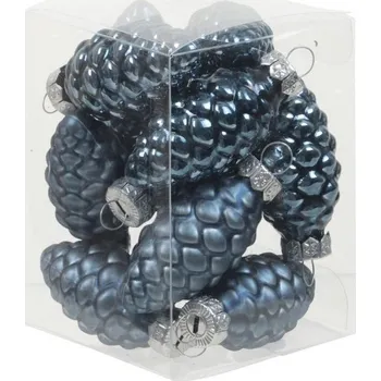 Vánoční ozdoba Baňka šiška mini - 5 cm - tmavě modrá