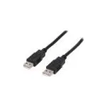 BQ CABLE Kabel USB 2.0 USB A vidlice,z obou stran niklovaný 3m černá