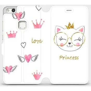 Pouzdro na mobilní telefon Flipové pouzdro Mobiwear - Huawei P10 Lite - MH03S Kočička princess (Knížkové flip pouzdro, obal, kryt na mobil Huawei P10 Lite - MH03S Kočička princess, materiál Umělá kůže + TPU - ochrana 360°, stojánek, silikonová vanička, magnetické zavírání)