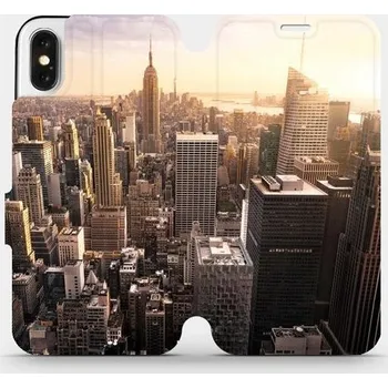 Pouzdro na mobilní telefon Flipové pouzdro Mobiwear - Apple iPhone X - M138P New York (Knížkové flip pouzdro, obal, kryt na mobil Apple iPhone X - M138P New York, materiál Umělá kůže + TPU - ochrana 360°, stojánek, silikonová vanička, magnetické zavírání)