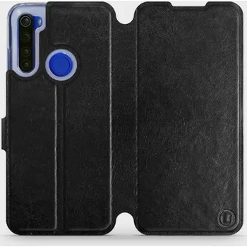 Pouzdro na mobilní telefon Flipové pouzdro Mobiwear - Xiaomi Redmi Note 8T - Černé a šedé (Knížkové flip pouzdro, obal, kryt na mobil Xiaomi Redmi Note 8T - Černé a šedé, materiál Umělá kůže + TPU - ochrana 360°, stojánek, silikonová vanička, magnetické zavírání)