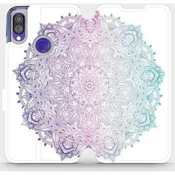 Pouzdro na mobilní telefon Flipové pouzdro Mobiwear - Xiaomi Redmi Note 7 - M008S Mandala (Knížkové flip pouzdro, obal, kryt na mobil Xiaomi Redmi Note 7 - M008S Mandala, materiál Umělá kůže + TPU - ochrana 360°, stojánek, silikonová vanička, magnetické zavírání)