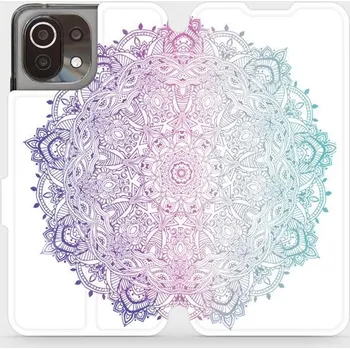 Pouzdro na mobilní telefon Flipové pouzdro Mobiwear - Xiaomi 11 Lite 5G NE - M008S Mandala (Knížkové flip pouzdro, obal, kryt na mobil Xiaomi 11 Lite 5G NE - M008S Mandala, materiál Umělá kůže + TPU - ochrana 360°, stojánek, silikonová vanička, magnetické zavírání)