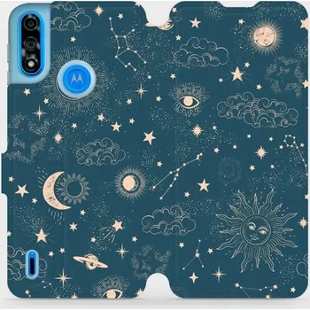 Pouzdro na mobilní telefon Flipové pouzdro Mobiwear - Motorola Moto E7 Power - VP14S Magický vesmír (Knížkové flip pouzdro, obal, kryt na mobil Motorola Moto E7 Power - VP14S Magický vesmír, materiál Umělá kůže + TPU - ochrana 360°, stojánek, silikonová vanička, magnetické zavírání