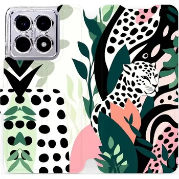 Pouzdro na mobilní telefon Flipové pouzdro Mobiwear - Xiaomi 14T - VP53S Levhart (Knížkové flip pouzdro, obal, kryt na mobil Xiaomi 14T - VP53S Levhart, materiál Umělá kůže + TPU - ochrana 360°, stojánek, silikonová vanička, magnetické zavírání)