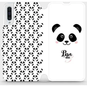 Pouzdro na mobilní telefon Flipové pouzdro Mobiwear - Samsung Galaxy A50 - M030P Panda Amálka (Knížkové flip pouzdro, obal, kryt na mobil Samsung Galaxy A50 - M030P Panda Amálka, materiál Umělá kůže + TPU - ochrana 360°, stojánek, silikonová vanička, magnetické zavírání)