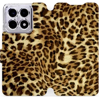 Pouzdro na mobilní telefon Flipové pouzdro Mobiwear - Xiaomi 14T Pro - VA33P Leopardí vzor (Knížkové flip pouzdro, obal, kryt na mobil Xiaomi 14T Pro - VA33P Leopardí vzor, materiál Umělá kůže + TPU - ochrana 360°, stojánek, silikonová vanička, magnetické zavírání)