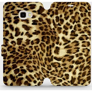 Pouzdro na mobilní telefon Flipové pouzdro Mobiwear - Samsung Galaxy J4 Plus 2018 - VA33P Leopardí vzor (Knížkové flip pouzdro, obal, kryt na mobil Samsung Galaxy J4 Plus 2018 - VA33P Leopardí vzor, materiál Umělá kůže + TPU - ochrana 360°, stojánek, silikonová vanička, magnetické)