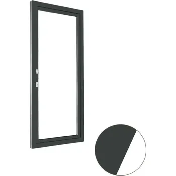 Okno ALUPLAST Plastové jednokřídlové balkonové dveře s oboustrannou klikou antracit/bílé 90x200 Levé