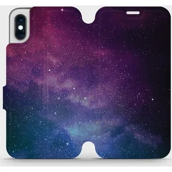 Pouzdro na mobilní telefon Flipové pouzdro Mobiwear - Apple iPhone XS - V147P Mlhovina (Knížkové flip pouzdro, obal, kryt na mobil Apple iPhone XS - V147P Mlhovina, materiál Umělá kůže + TPU - ochrana 360°, stojánek, silikonová vanička, magnetické zavírání)