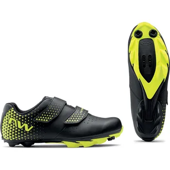 Pánské cyklistické tretry Northwave tretry SPIKE 3 black/yellow fluo
