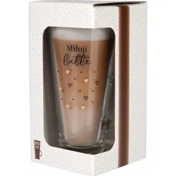 Sklenice Albi Sklenice na latte - Miluji latte AW6