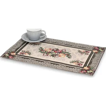 prostírání Home of Christmas Gobelínové prostírání Vánoční ozdoby 32 x 50 cm šedé/hnědé